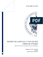 Reporte Crítico Del Cap. I, II de Los Diez Libros de Vitruvio