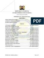 Petition Application No. 2 E002 of 2021 Okiya Omtatah 2 Others Vs The Hon. AG 14 Others