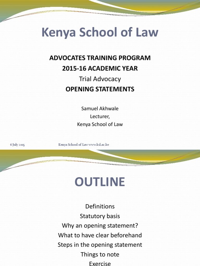 Opening Statements in Trial Advocacy | PDF | Prosecutor | Trials