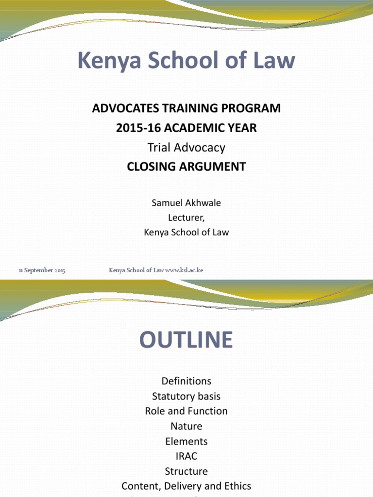 ATP Trial Adv 2015 Closing ArgumentSEPT7 | PDF | Trials | Witness