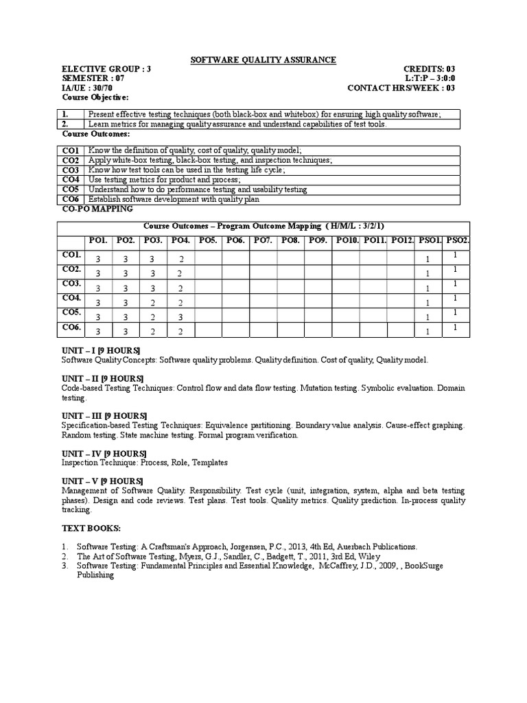 SQA | PDF | Software Testing | Software Quality