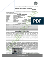 Constancia de Recepcion de Denuncias: Datos Del Denunciante