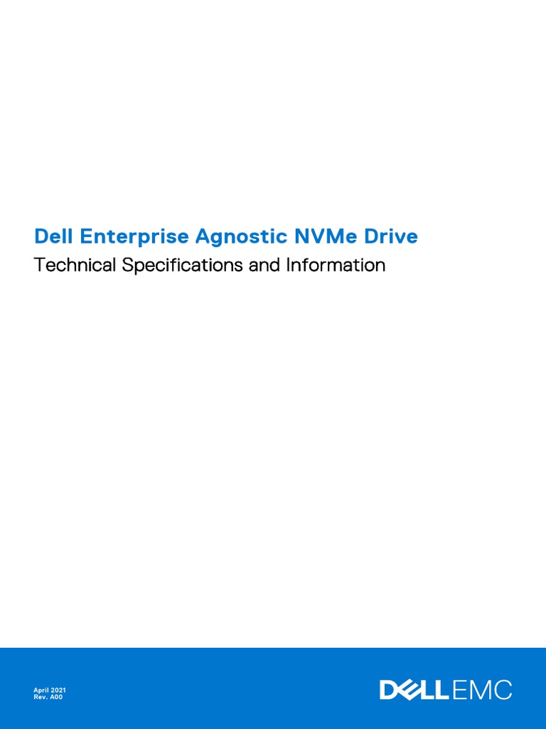 Dell Enterprise NVMe Drive Specs | PDF | Computers