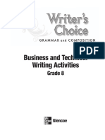 Business and Technical Writing Activities G8
