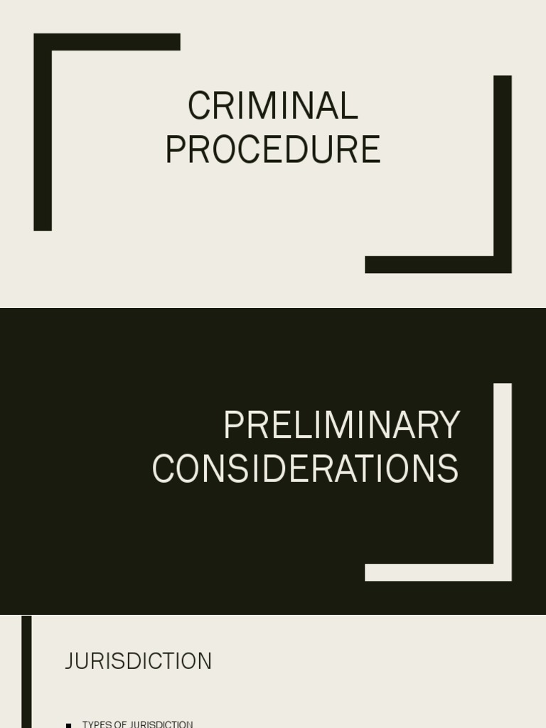 Jurisdiction in Criminal Procedure | PDF | Jurisdiction | Prosecutor