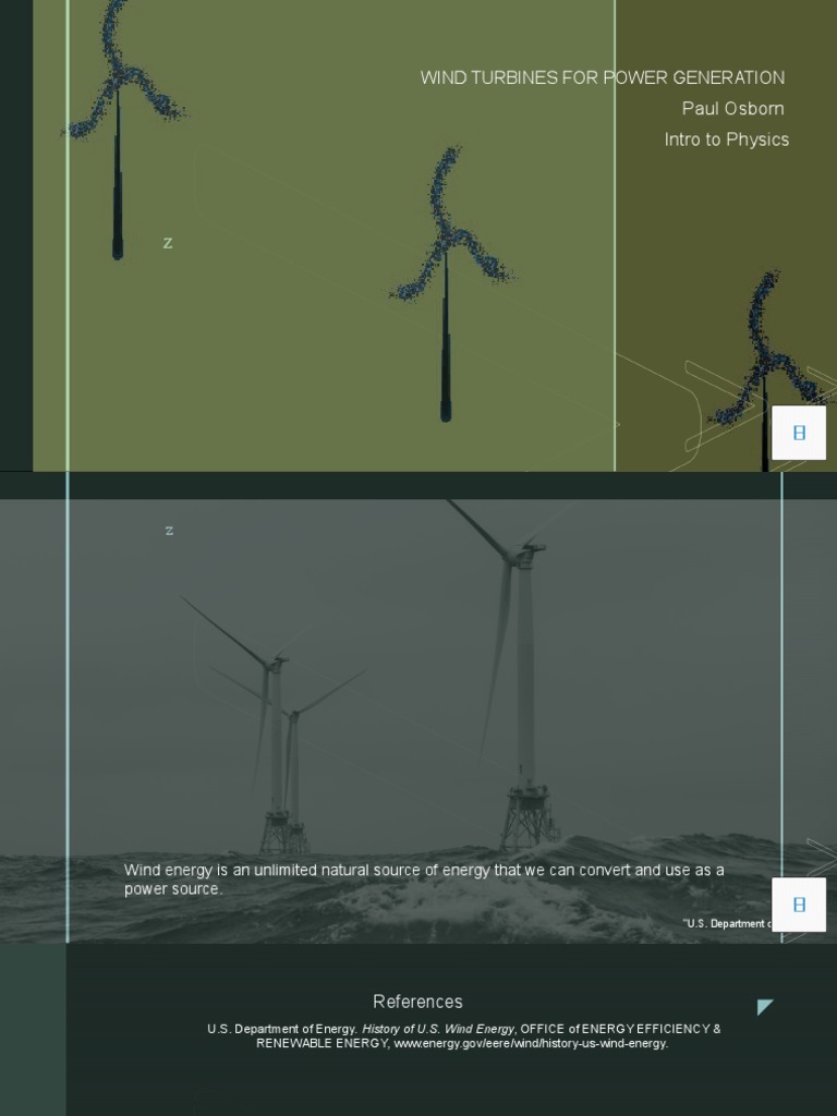 Wind Turbines for Power Generation | PDF