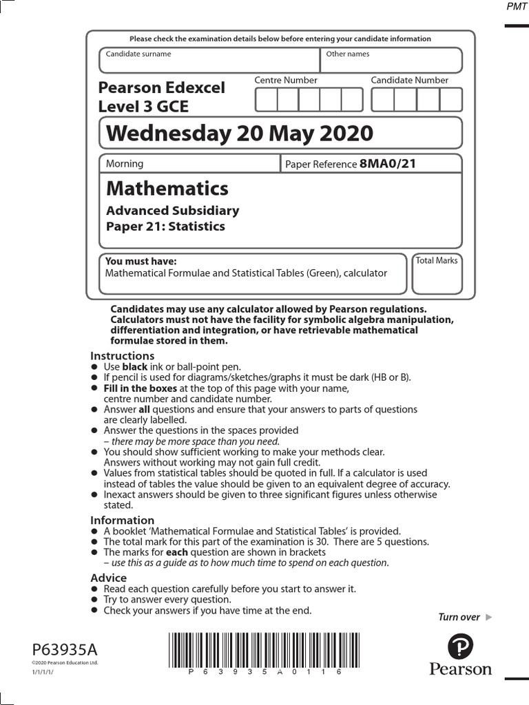 June 2020 qp stats pdf statistics mathematics
