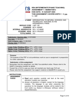 Bed (Intermediate Phase Teaching) Assignment 1: Semester 2 Due Date: 31 August 2023 This Assignment Covers Units 1 - 3, Pp. 1 - 147