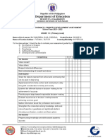 Homeroom Guidance Learner Assessment Form