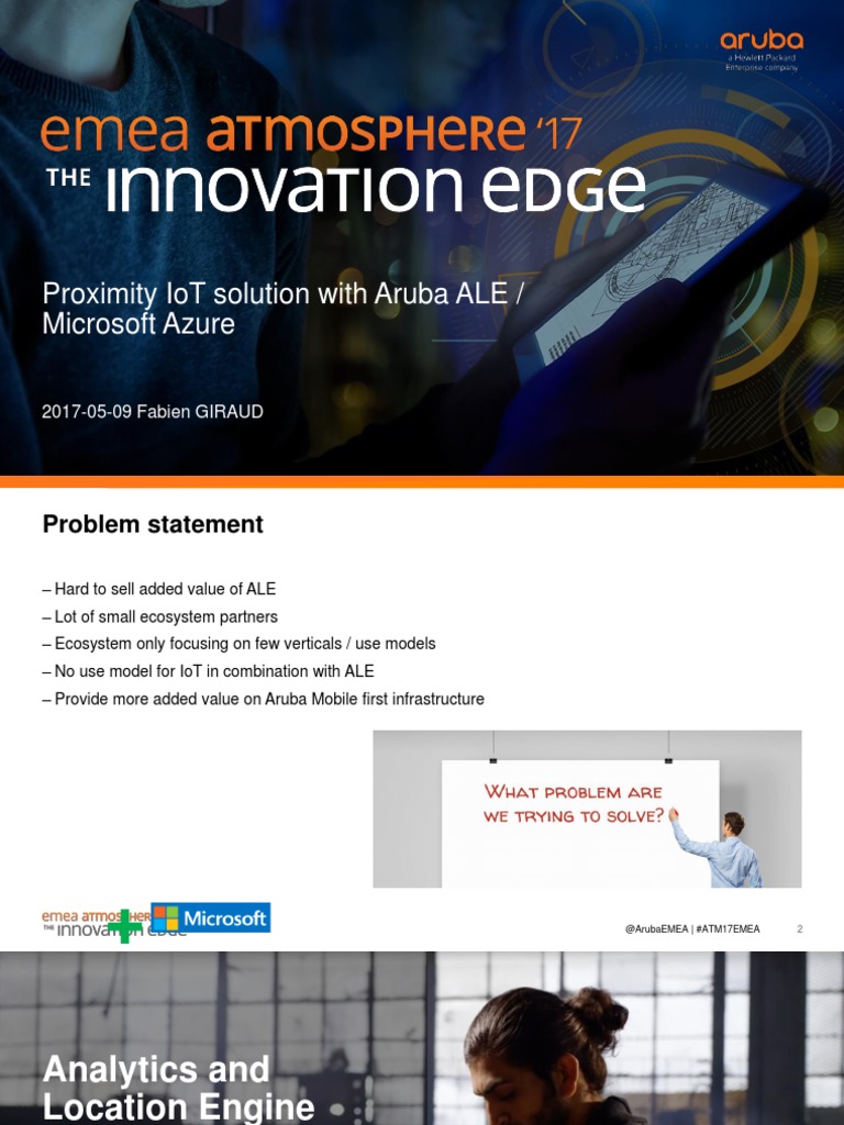 AB-InV-GEN-4-Proximity IoT Solution With Aruba ALE and Microsoft Azure ...