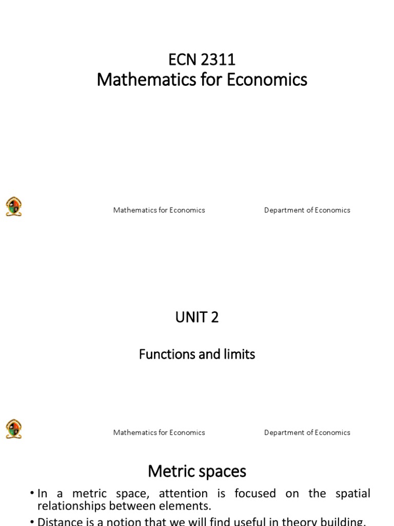 Economics Math Essentials | PDF