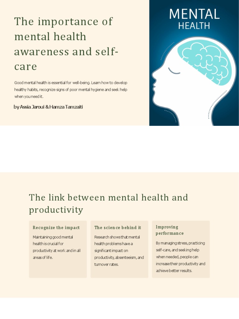 The Importance of Mental Health Awareness and Self Care1 | PDF