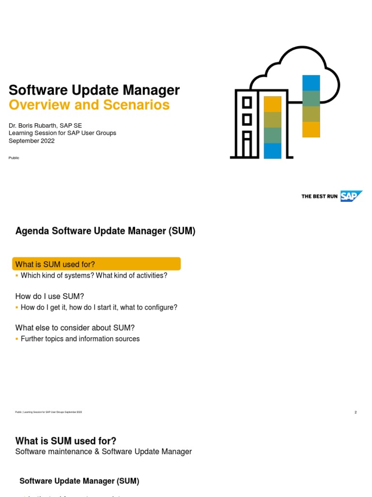 SAP Software Update Manager Overview | PDF | Software Development ...