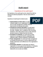 Audit Report: 1.what Is The Importance of An Audit Report