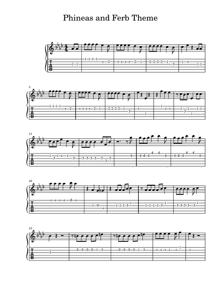 Phineas and Ferb Theme | PDF