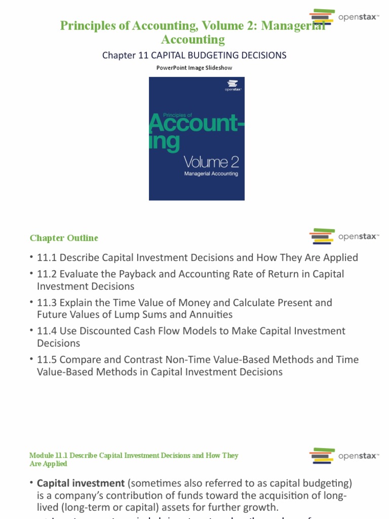 OSX ManagerialAccounting Ch11 PPT | PDF | Finance & Money Management