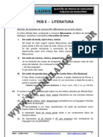 PEB II  -  LITERATURA  -  SIMULADO 2012 -VCSIMULADOS.COM.BR