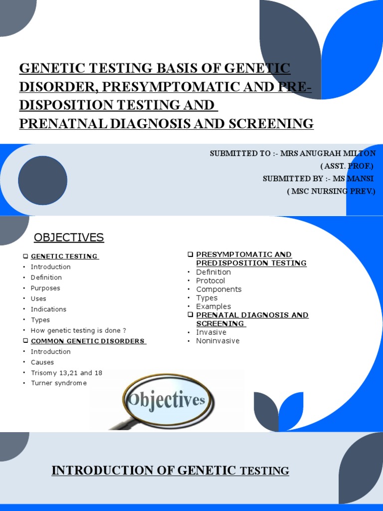Genetic Testing | PDF | Genetic Disorder | Genetic Testing