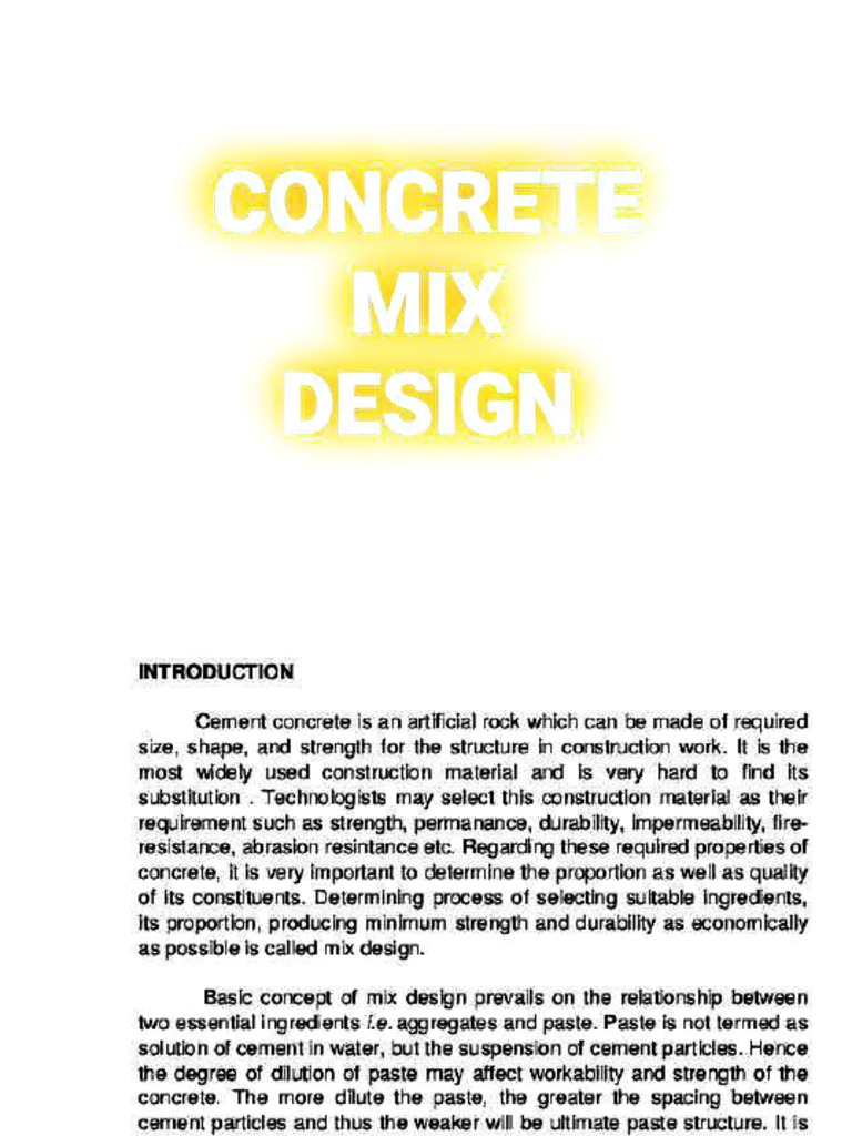 Concrete Mix Design PDF