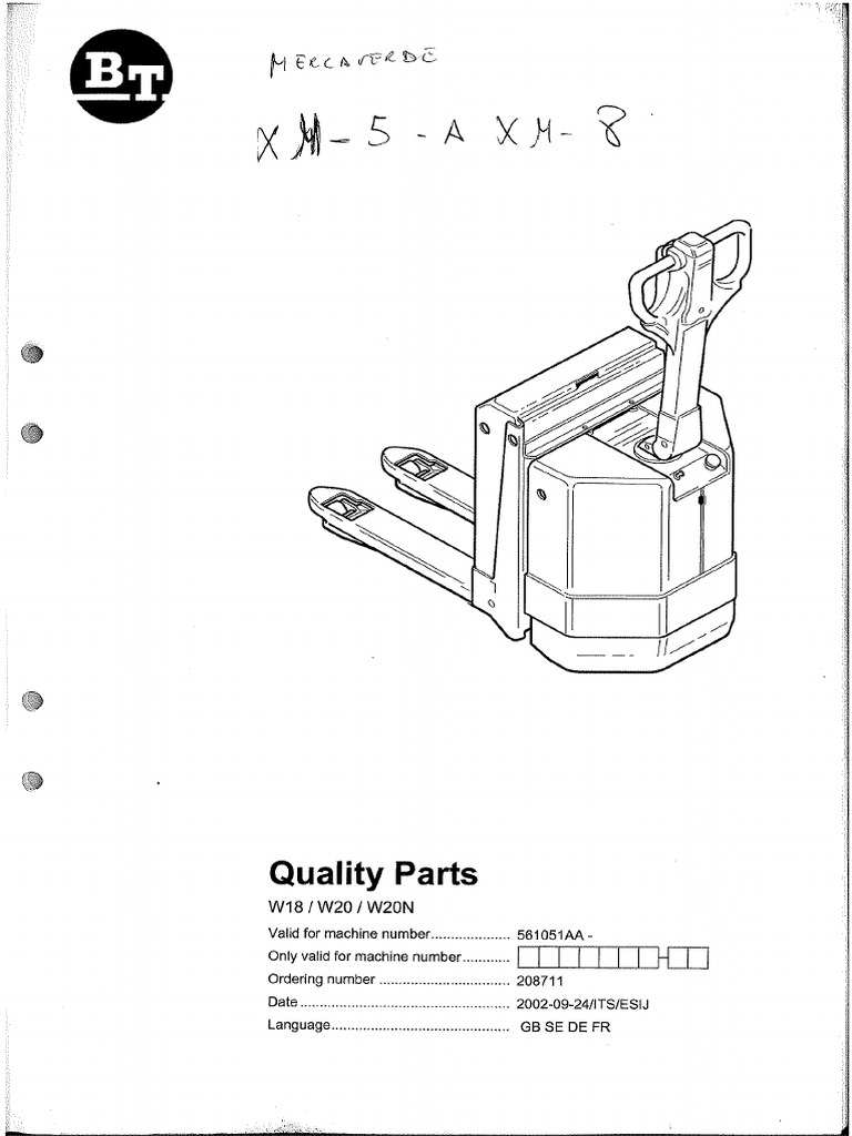 BT W18 - 20 - 20N XM5 A XM8 | PDF