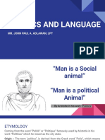 Lesson 3 - Politics and Language
