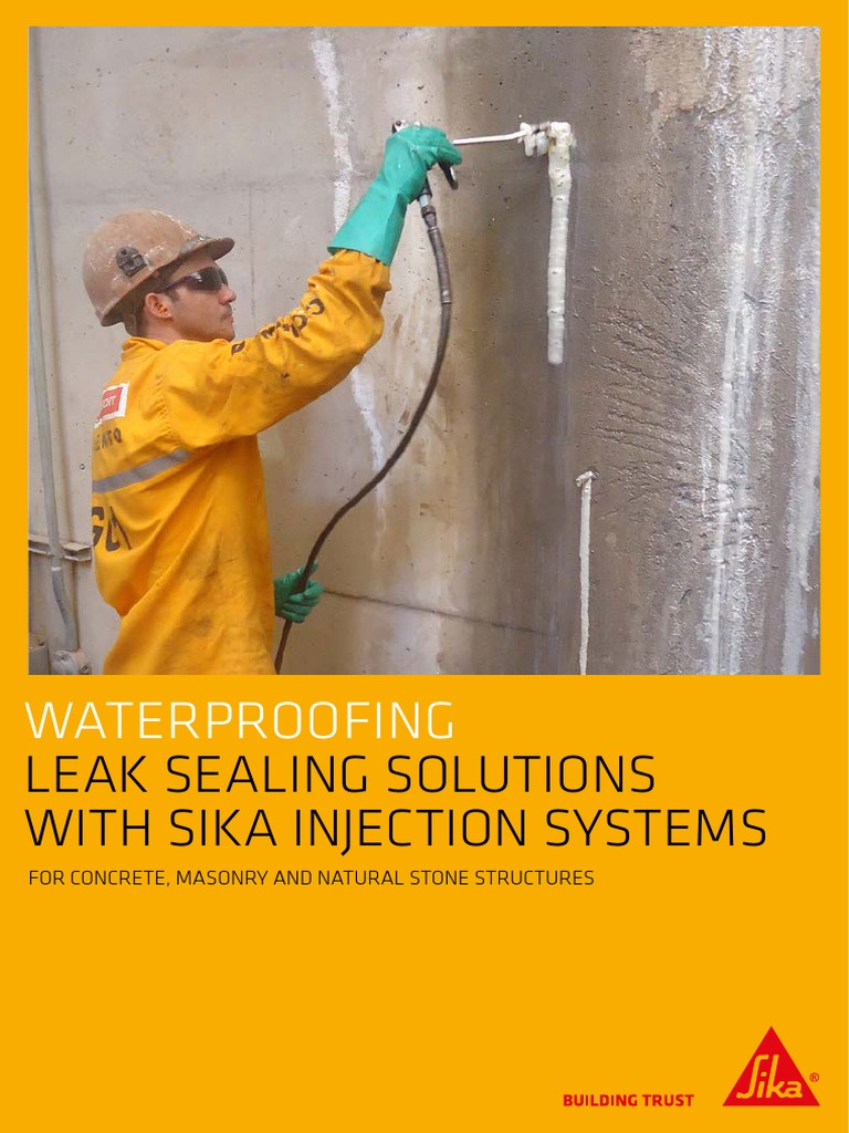 Sika Injection Waterproofing Solutions | PDF | Concrete | Polyurethane