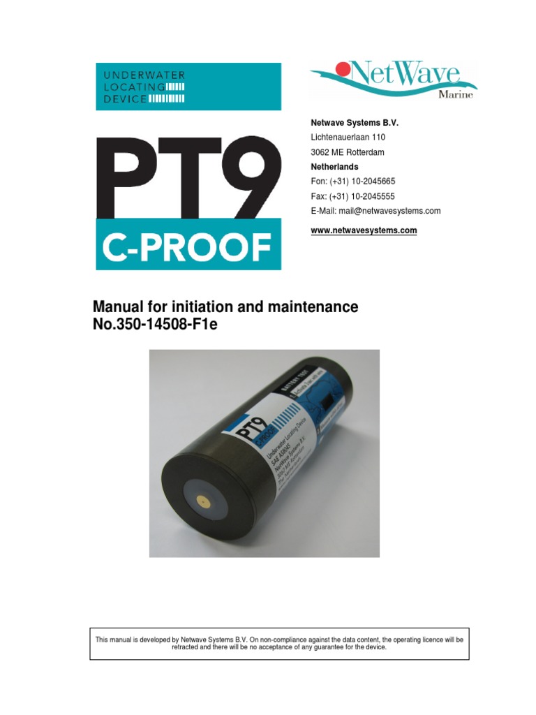 PT9 C-Proof Underwater Beacon Manual | PDF | Voltage | Switch