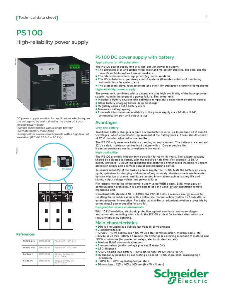 PS100 High-Reliability DC Power Supply | PDF | Power Supply ...