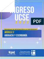 Ingreso 2022. Modulo 3. Abogacia Escribania