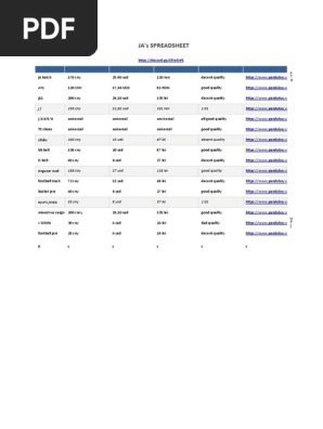 Spreadsheet