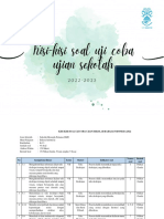 Kisi-Kisi Soal Uji Coba Ujian Sekolah