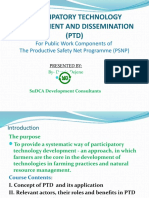 Participatory Technology Development - PW-PSNP