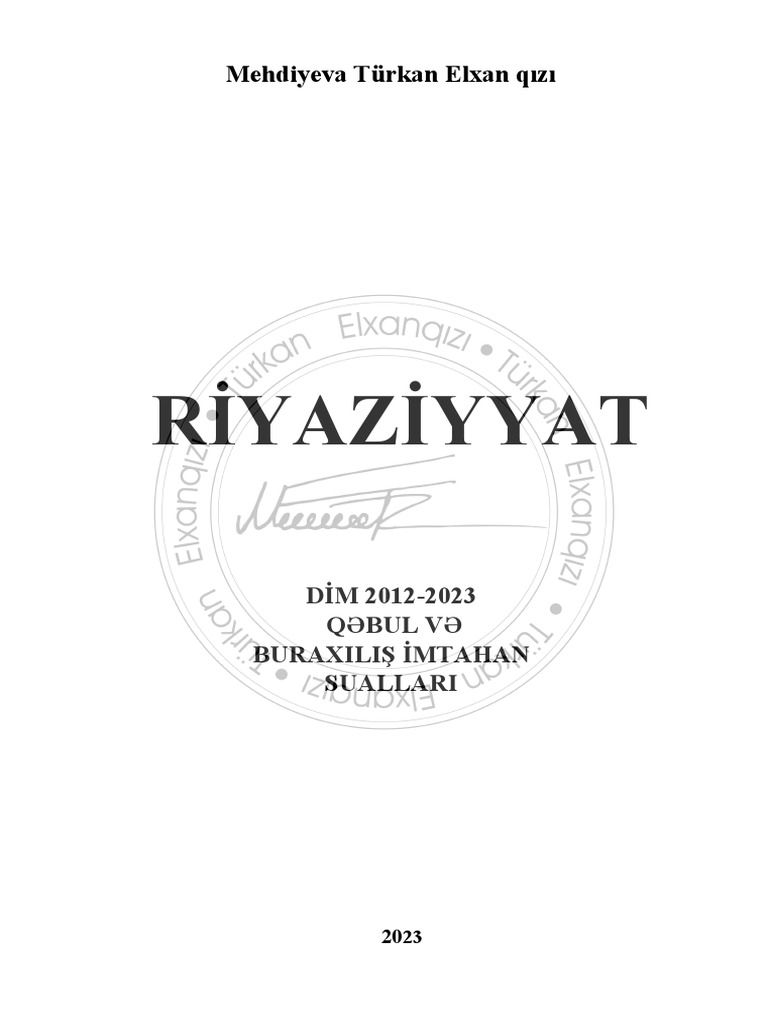 DİM 2012-2023 blok imtahan sualları | PDF