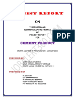 Pmegp Project Report Cement Product