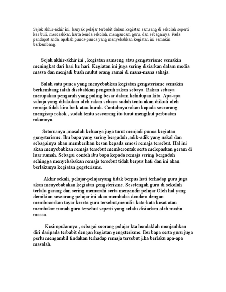Kegiatan Gengsterisme Pdf