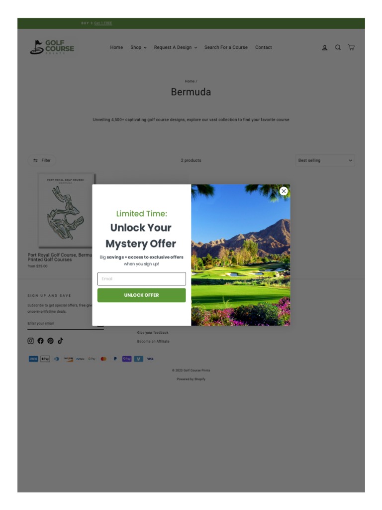 PDF Map of Bermuda Golf Courses