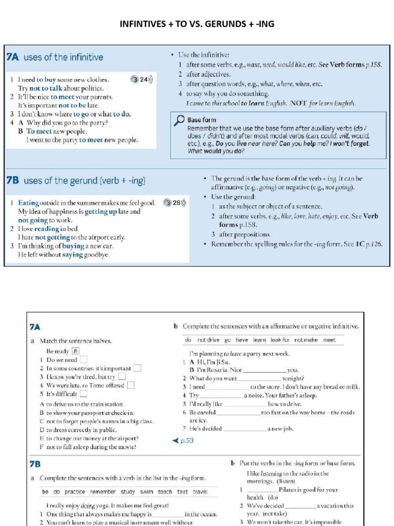 GERUNDS | PDF | Linguistic Morphology | Grammar