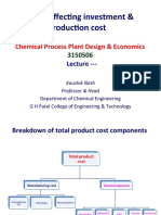 Lecture 17 - Factors Affecting Investment and Production Cost