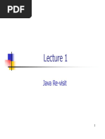 Lecture 1 - Java Re-Visit