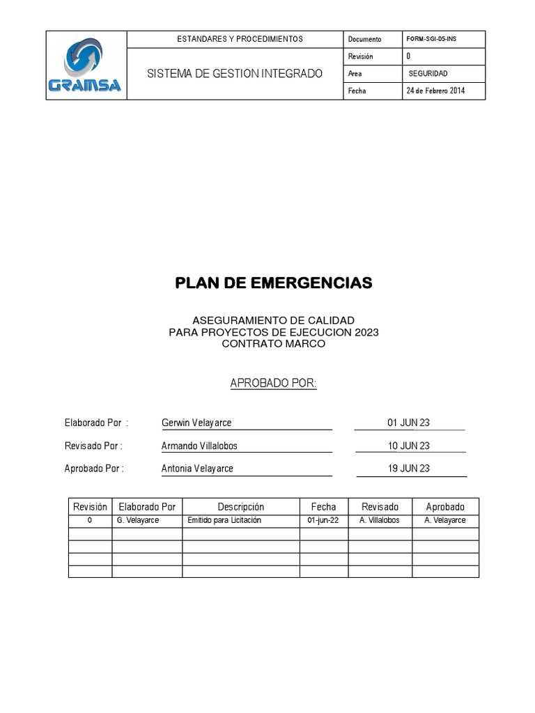 6. Plan de Emergencias | PDF | Primeros auxilios | Seguridad y salud ...