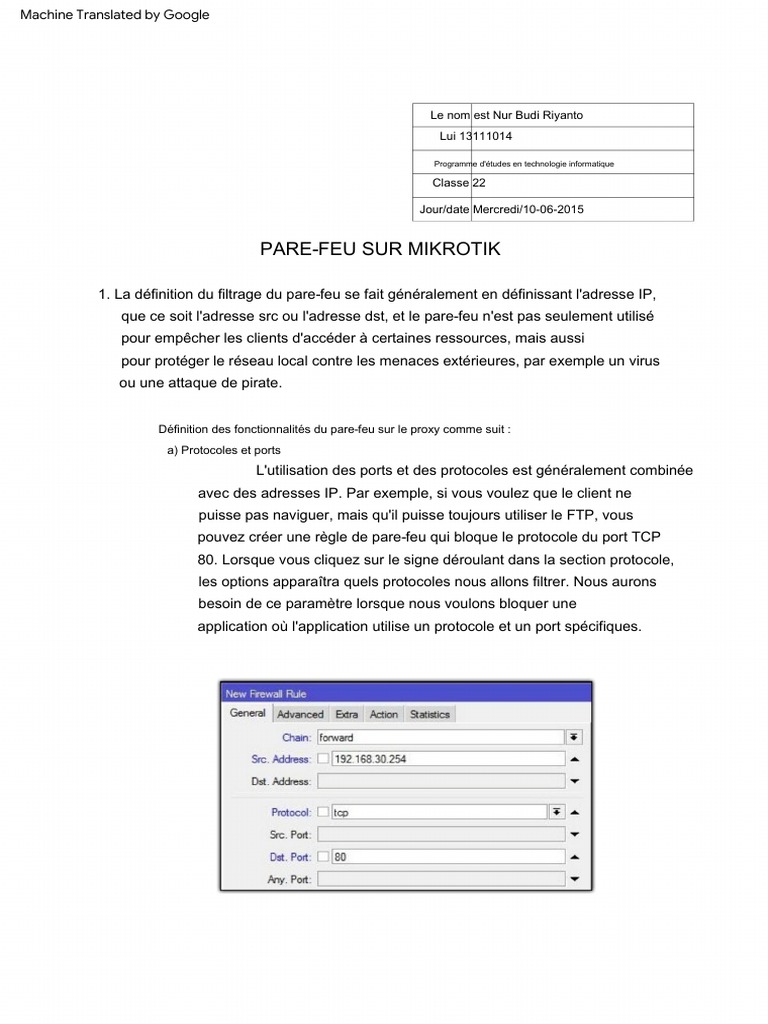 Adoc - Pub Firewall Pada Mikrotik | PDF | Serveur proxy | Internet