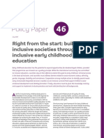 Policy Paper: Right From The Start: Build Inclusive Societies Through Inclusive Early Childhood Education