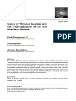 Mannheimer Et Al 2022 Game of Thrones Tourism and The Re Imagination of The New Northern Ireland