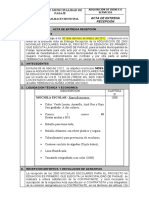Acta de Entrega Recepción Mochilas