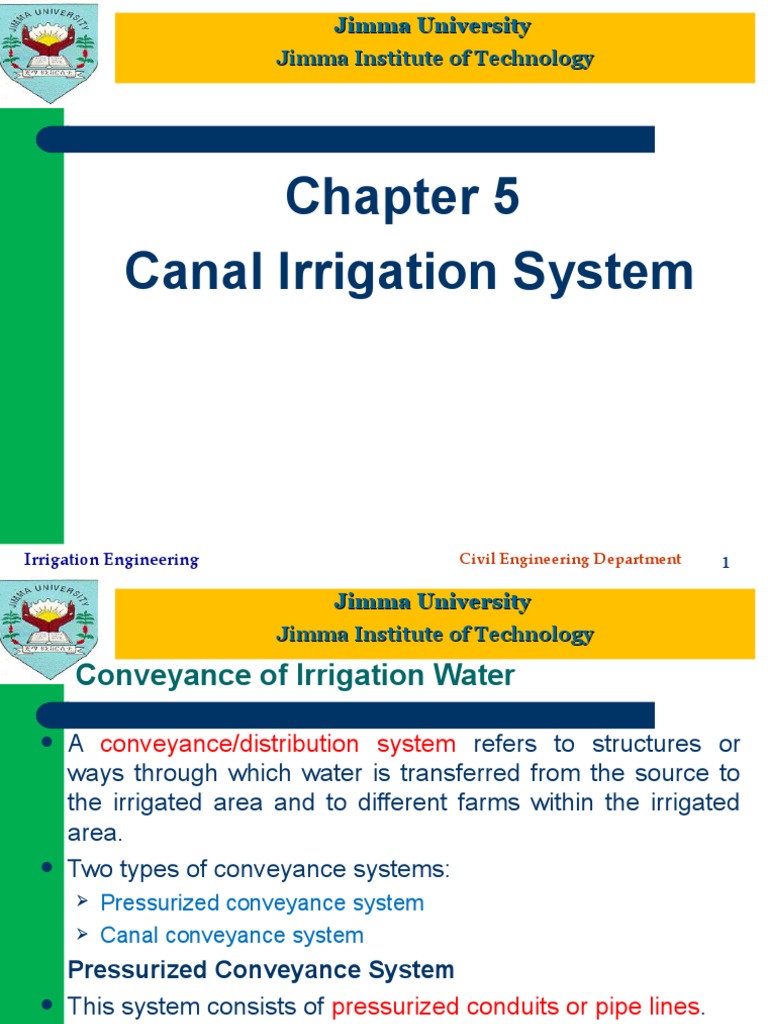 Canal Irrigation System PDF Silt Irrigation