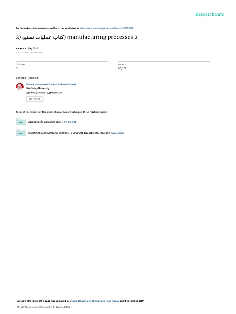 Mechanical Production Engineering | PDF