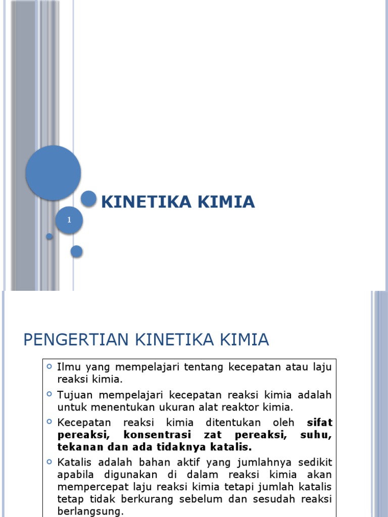 Kinetika Kimia: Laju Reaksi dan Katalis | PDF