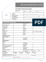 Pais Employment Application Form