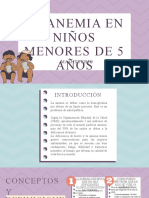 Anemia en Niños Menores de Cinco Años