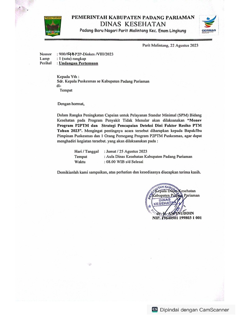 UNDANGAN PERTEMUAN | PDF
